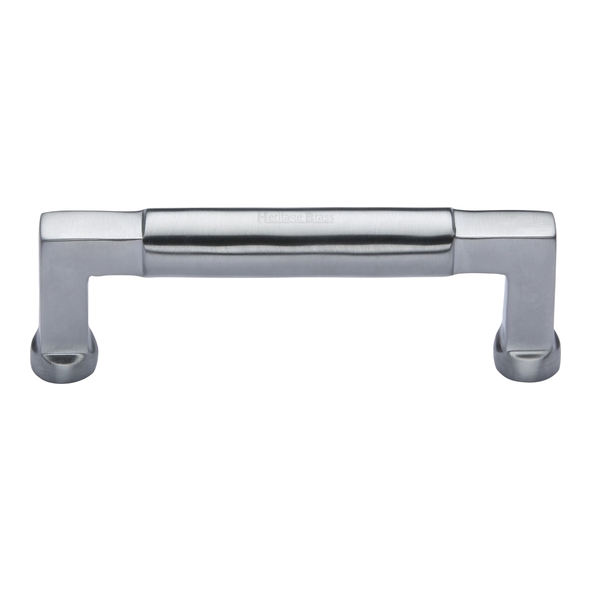 C0312 101-SC • 101 x 117 x 40mm • Satin Chrome • Heritage Brass Bauhaus Cabinet Pull Handle